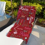 Personalised Colourful Sunglass Soft Name Quick Dry Beach Towel Vacation Beach Accessories Gift for Family