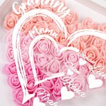 Caja de sombra personalizada con flores de papel en forma de corazón con 1-12 nombres y título Día de la Madre Cumpleaños Regalo para Mamá Abuela