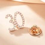 Personalised Bling Zircon Name Lapel Pin Brooch Suit Accessory Birthday Wedding Anniversary Gift for Women