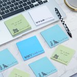 Personalized Cat Dog Pet Portrait 50 Sheets Sticky Notes with Name Set of 5 Anniversary Birthday Gift for Pet Lovers Friends