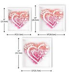 Caja de sombra personalizada con flores de papel en forma de corazón con 1-12 nombres y título Día de la Madre Cumpleaños Regalo para Mamá Abuela