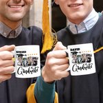 Personalized Five Star 2025 Graduate Photo Collage 11 oz 15 oz Ceramic Coffee Mug with Name Graduation Keepsake Party Gift for Graduates