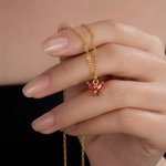 Personalized Dainty Butterfly Necklace  with Birthstone Good Luck Charm Jewellery Birthday Anniversary Mother's Day Gift for Women