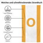 Personalisierte anfängliche super saugfähige schnell trocknende weiche gestreifte Strandtuch Reise wesentliche Sommer Party Geburtstag Geschenk für Familie Freund