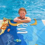 Personalised Ocean Jellyfish Whale Quick Dry Microfiber Beach Towel with Name Summer Travel Essential Gift for Boys Girls Theme