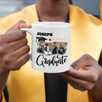 Personalized Five Star 2025 Graduate Photo Collage 11 oz 15 oz Ceramic Coffee Mug with Name Graduation Keepsake Party Gift for Graduates