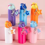 Gepersonaliseerde 3D afgedrukte Mini Tumbler initiaal sleutelhanger Chapstick houder met afneembaar deksel Verjaardag rugzak accessoires cadeau voor vrouwen studenten