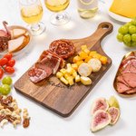 Personalised Engraved Initial Name Date Wreath Reversible Charcuterie Cutting Board with Grip Housewarming Gift for Family