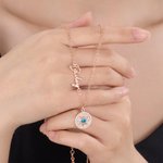 Personalized Dainty Sun Birthstone Necklace with Name Mother's Day Birthday Anniversary Gift for Women