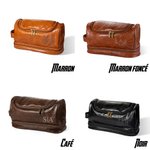 Trousse de Toilette Cuir PU Élégante et Spacieuse Personnalisé avec Monogramme et Nom Cadeau pour Homme