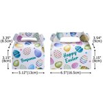 Personalized Colorful Easter Egg Treat Box Gift Bag with Handle and Name Easter Party Birthday Gift for Boys Girls