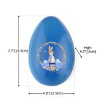 Personalized Cute Easter Bunny Wreath Fillable Jumbo Easter Eggs with Name Party Favor Egg Hunting Easter Hamper Gift for Boys Girls