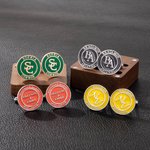 Paire de Boutons de Manchette Personnalisée avec Initiales et Textes Boîte en Bois à Choix Cadeau Mariage Anniversaire pour Homme