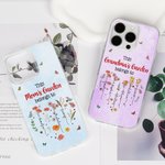 Personalized This Mama Belongs To Heart Birth Flower Phone Case for iPhone with 1-12 Names Birthday Mother's Day Gift for Mom Grandma