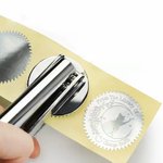 Personalized Star Moon Cat Birth Flower Embosser Stamp Hand Held Embosser Set with Text and Name Birthday Gift for Book Lovers