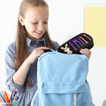 Personalized Watercolor Forest Animal Design Double-layer Oxford Pencil Case with Name and Zipper School Supply  Back to School Gift for Boys Girls