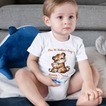 Personalizzato Design animale carino La nostra prima festa della mamma 100% cotone Baby Bodysuit Maglietta per adulti con nome Festa della mamma Regalo di compleanno per neonati Mamme