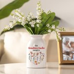 Personalized This Mama Belongs To Heart Birth Flower Ceramic Vase with 1-12 Names Home Decor Mother's Day Birthday Gift for Mom Grandma