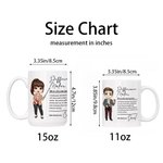 Personalized Difference Maker Cartoon Teaching Character 11 oz 15 oz Ceramic Mug with Name Teacher's Day Back to School Appreciation Gift for Teachers