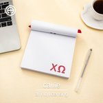 Personalized Sorority Theme Bow Ribbon Greek Letter Notepad Celebrations Gift for Sisters Friends | Callie × Affinity Licensing