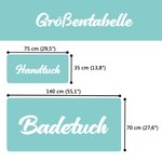Personalisiertes Gesticktes Tier Handtuch Badetuch mit Namen Super Saugfähig 100% Baumwolle Hauseinweihung Hausdeko Geschenk für Familie Freunde