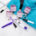 Personalized Meow-dicine Pill Bottle Acrylic Retractable Badge Reel with Name and Pen Birthday Vet Tech Accessories Gift for Veterinarian Cat Lovers