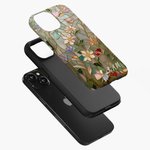 Personalized Floral  Stained Glass Phone Case with Initial for iPhone Samsung Anniversary Birthday Gift for Friend Family