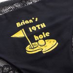 Personalized Funny Golf Ball 19th Hole Design Women's Lace Panty with Text Wedding Bachelorette Party Birthday Gift for Women Golf Lovers