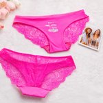 Personalized Funny Golf Ball 19th Hole Design Women's Lace Panty with Text Wedding Bachelorette Party Birthday Gift for Women Golf Lovers