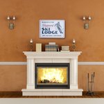 Personalized Metal Ski Lodge Sign with Location and Name Wall Art Skiing Decor Winter Sports Birthday Gift for Ski Lodge Owner Ski Enthusiasts