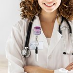 Personalized Meow-dicine Pill Bottle Acrylic Retractable Badge Reel with Name and Pen Birthday Vet Tech Accessories Gift for Veterinarian Cat Lovers