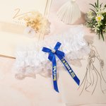 Liguero de boda personalizado con los nombres de los novios y la fecha del enlace alta elasticidad el regalo perfecto para la novia