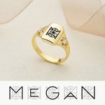 Gepersonaliseerde Unieke Minimalistische Monogram Naam Logo Ring Sierlijke Sieraden Verjaardag Moederdag Bruiloft Bruidsmeisje Douche Cadeau voor haar