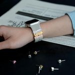 Personalized Medical Cross Stethoscope Caduceus Medical Alert ID Tag for Watch Band with Engraved Text Emergency Contact Gift for Diabetes Allergy