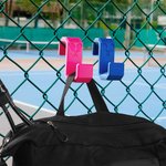 Personalized Multicolor Tennis Bag Hook Fence Hanging with 3D Printed Name Sport Accessories Gift for Tennis Lover