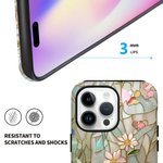 Personalized Floral  Stained Glass Phone Case with Initial for iPhone Samsung Anniversary Birthday Gift for Friend Family