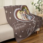 Personalisierte Pfote drucken herzförmige Hund Katze Familie Foto Design weiche Decke mit Namen Home Decor Memorial Geschenk für Tierliebhaber