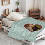 Personalisierte Pfote drucken herzförmige Hund Katze Familie Foto Design weiche Decke mit Namen Home Decor Memorial Geschenk für Tierliebhaber