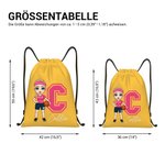 Personalisierter Basketball Cartoon-Figur Turnbeutel Sportrucksack mit Namen Initiale Kordelzug Fitness Geburtstag Geschenk für Sportliebhaber