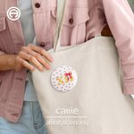 Personalized Multicolor Floral Bow Pin Badge Fraternity Sorority Celebrations Gift for Brothers Sisters Friends | Callie × Affinity Licensing