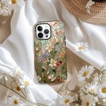 Personalized Floral  Stained Glass Phone Case with Initial for iPhone Samsung Anniversary Birthday Gift for Friend Family