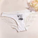 Personalized Funny Golf Ball 19th Hole Design Women's Lace Panty with Text Wedding Bachelorette Party Birthday Gift for Women Golf Lovers