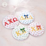 Personalized Multicolor Floral Bow Pin Badge Fraternity Sorority Celebrations Gift for Brothers Sisters Friends | Callie × Affinity Licensing