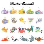 Personalisierter Unterwasserwelt Tier Isolierter Trinkbecher mit Namen Deckel Henkel 295 ml Babyparty Geburtstag Geschenk für Kinder