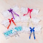 Liguero de boda personalizado con los nombres de los novios y la fecha del enlace alta elasticidad el regalo perfecto para la novia