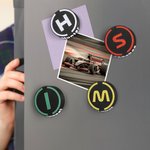 Personalized 3D Print Motorsport Tire Fridge Magnet Document Holder with Name Racing Decor Office Accessories for Racing Enthusiast