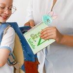 Personalized Easter Bunny Costume Character Eggs A5 Lined Page Spiral Notebook and Pom Pom Pen Set with Name Easter Party Favor Gift for Boys Girls