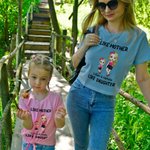 Personalized Cute Cartoon Character 100% Cotton Baby Bodysuit T-shirt Matching Outfit with Name Mother's Day Gift for Mom Kids