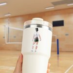 Personalisierte Cartoon Volleyball Mädchen Aufkleber mit Namen Satz von 3 Geburtstag Geschenk für Frauen Mädchen Sportliebhaber