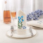 Personalisierte Geburtsblume Leinen Serviette mit Namen Tischdekoration Muttertag Hochzeit Geburtstag Geschenk für Brautjungfer Freundin